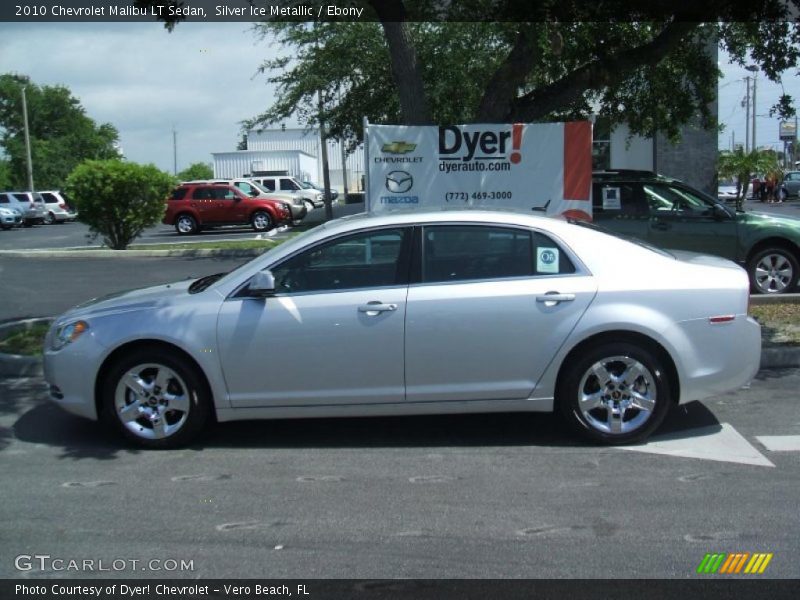 Silver Ice Metallic / Ebony 2010 Chevrolet Malibu LT Sedan