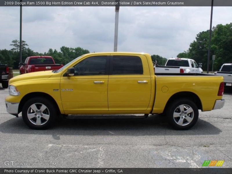Detonator Yellow / Dark Slate/Medium Graystone 2009 Dodge Ram 1500 Big Horn Edition Crew Cab 4x4