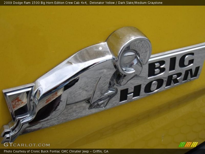 Detonator Yellow / Dark Slate/Medium Graystone 2009 Dodge Ram 1500 Big Horn Edition Crew Cab 4x4