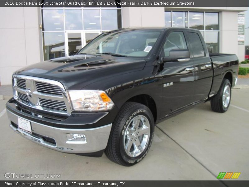 Brilliant Black Crystal Pearl / Dark Slate/Medium Graystone 2010 Dodge Ram 1500 Lone Star Quad Cab
