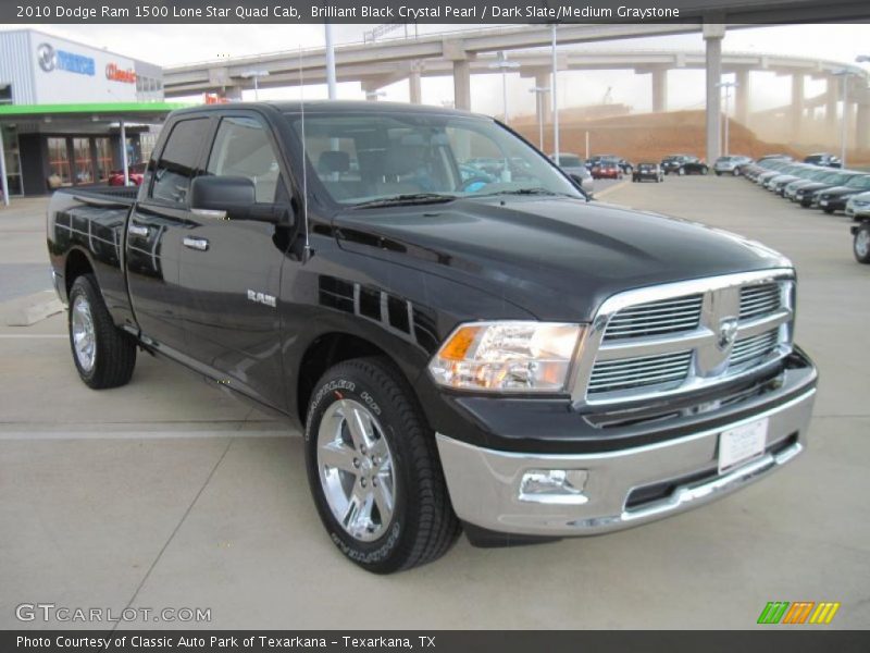 Brilliant Black Crystal Pearl / Dark Slate/Medium Graystone 2010 Dodge Ram 1500 Lone Star Quad Cab