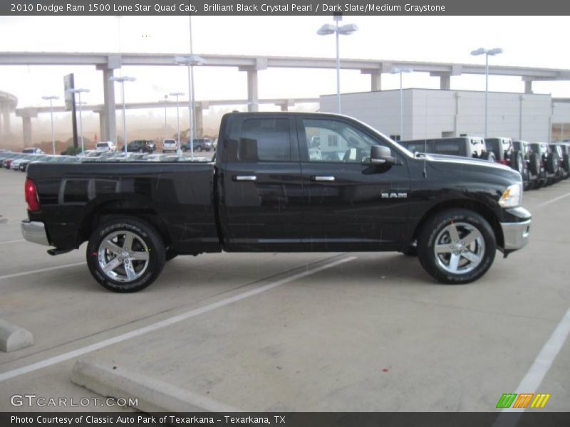 Brilliant Black Crystal Pearl / Dark Slate/Medium Graystone 2010 Dodge Ram 1500 Lone Star Quad Cab