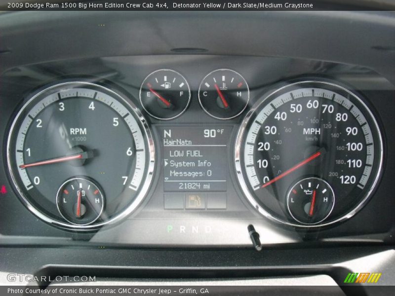 Detonator Yellow / Dark Slate/Medium Graystone 2009 Dodge Ram 1500 Big Horn Edition Crew Cab 4x4