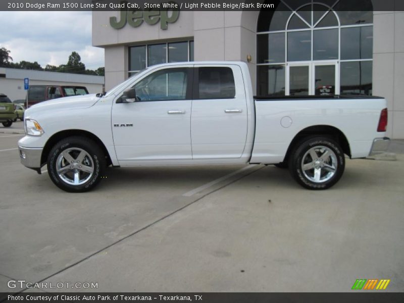 Stone White / Light Pebble Beige/Bark Brown 2010 Dodge Ram 1500 Lone Star Quad Cab