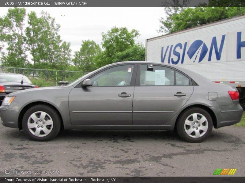 Willow Gray / Gray 2009 Hyundai Sonata GLS