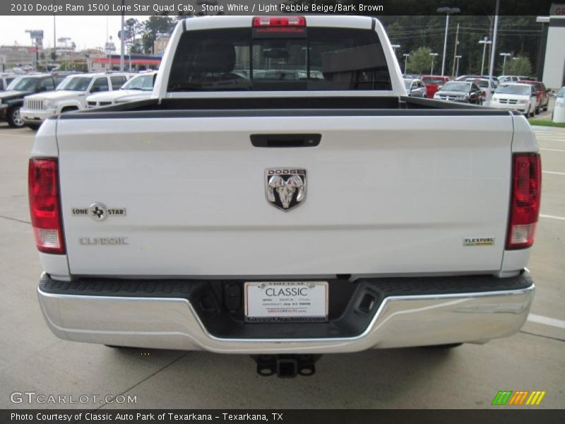 Stone White / Light Pebble Beige/Bark Brown 2010 Dodge Ram 1500 Lone Star Quad Cab