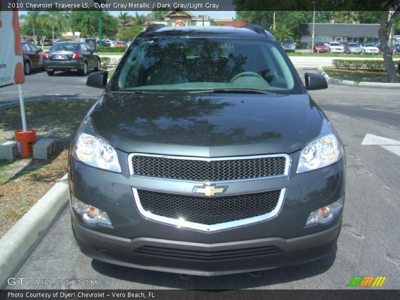 Cyber Gray Metallic / Dark Gray/Light Gray 2010 Chevrolet Traverse LS