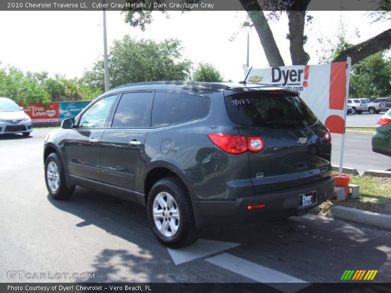 Cyber Gray Metallic / Dark Gray/Light Gray 2010 Chevrolet Traverse LS