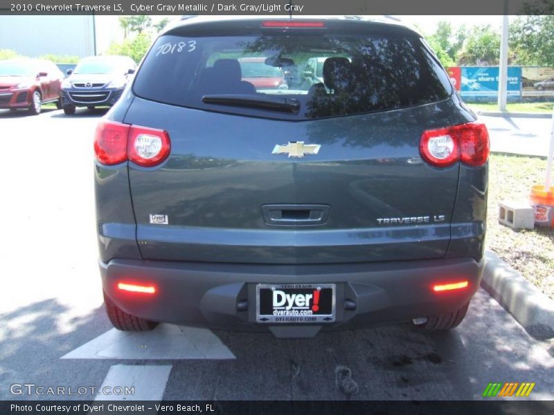 Cyber Gray Metallic / Dark Gray/Light Gray 2010 Chevrolet Traverse LS