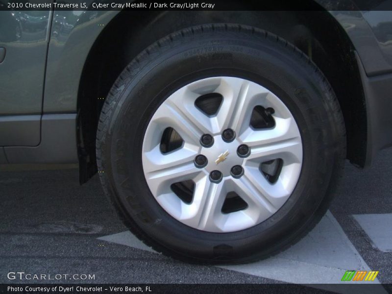 Cyber Gray Metallic / Dark Gray/Light Gray 2010 Chevrolet Traverse LS