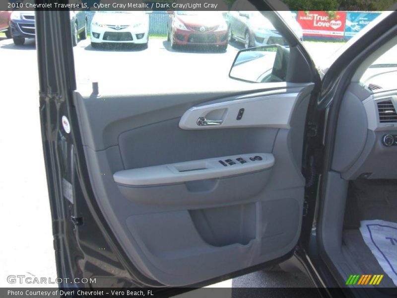 Cyber Gray Metallic / Dark Gray/Light Gray 2010 Chevrolet Traverse LS