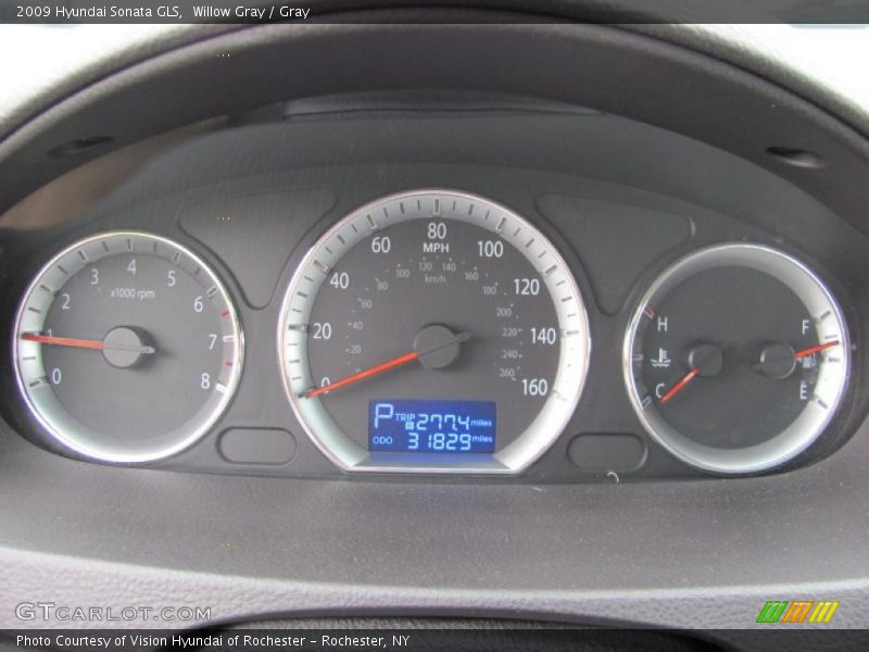Willow Gray / Gray 2009 Hyundai Sonata GLS