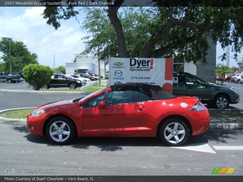 Pure Red / Dark Charcoal 2007 Mitsubishi Eclipse Spyder GS