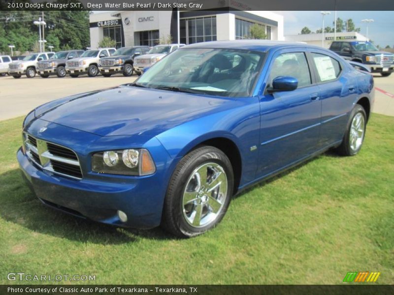 Deep Water Blue Pearl / Dark Slate Gray 2010 Dodge Charger SXT
