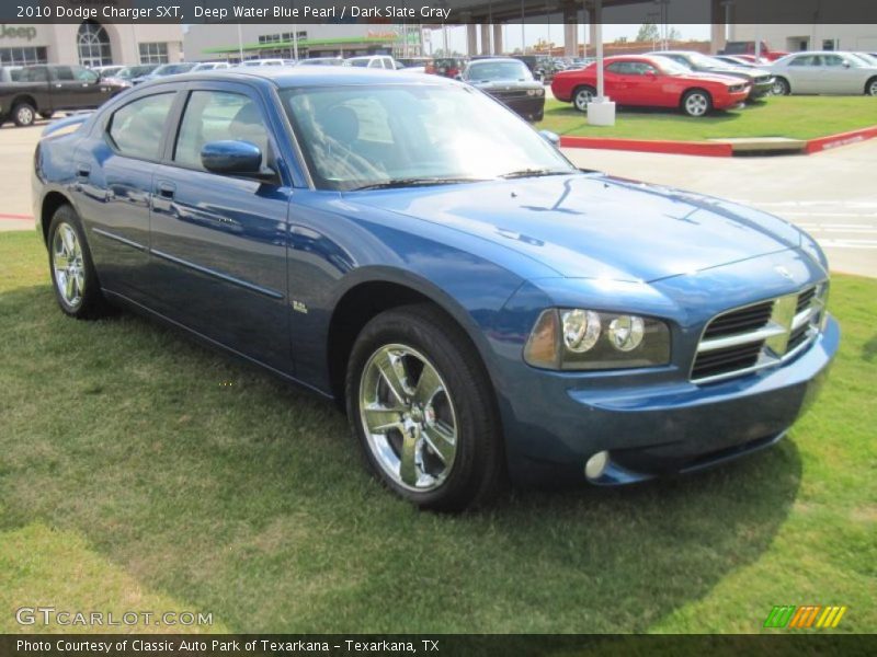 Deep Water Blue Pearl / Dark Slate Gray 2010 Dodge Charger SXT