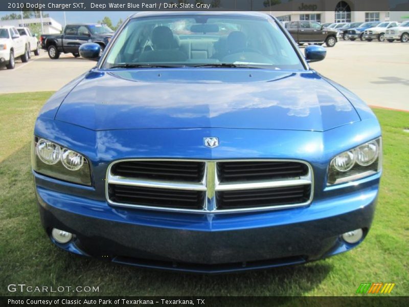 Deep Water Blue Pearl / Dark Slate Gray 2010 Dodge Charger SXT