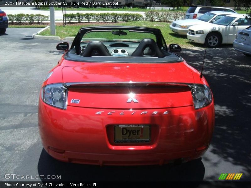 Pure Red / Dark Charcoal 2007 Mitsubishi Eclipse Spyder GS