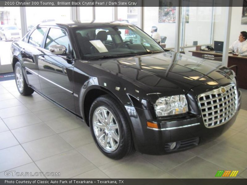 Brilliant Black Crystal Pearl / Dark Slate Gray 2010 Chrysler 300 Touring
