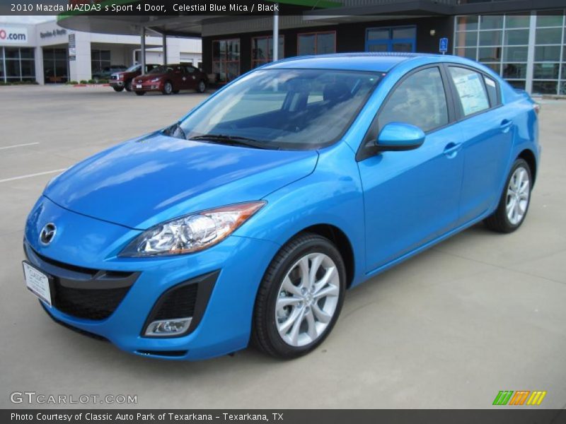 Celestial Blue Mica / Black 2010 Mazda MAZDA3 s Sport 4 Door