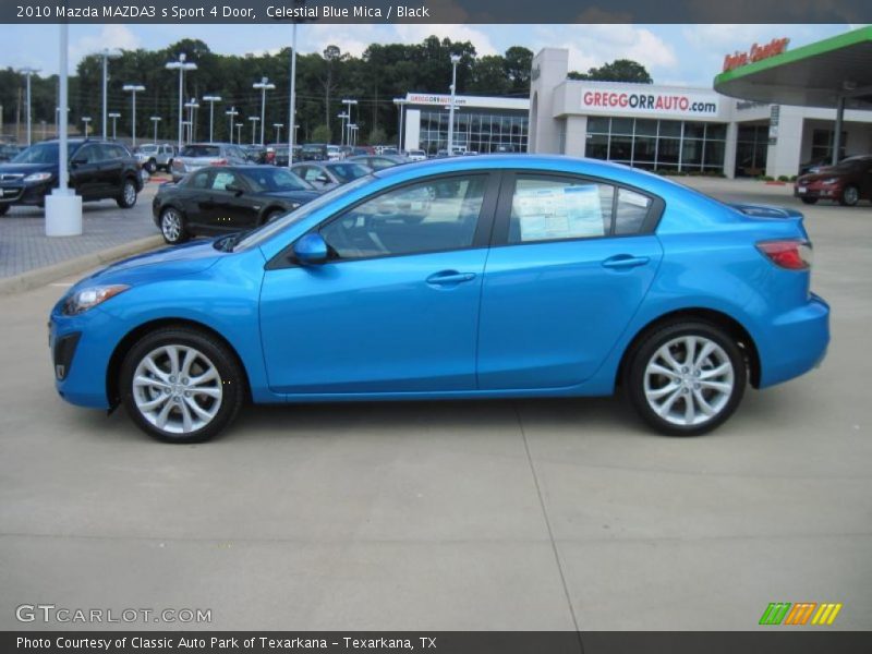 Celestial Blue Mica / Black 2010 Mazda MAZDA3 s Sport 4 Door