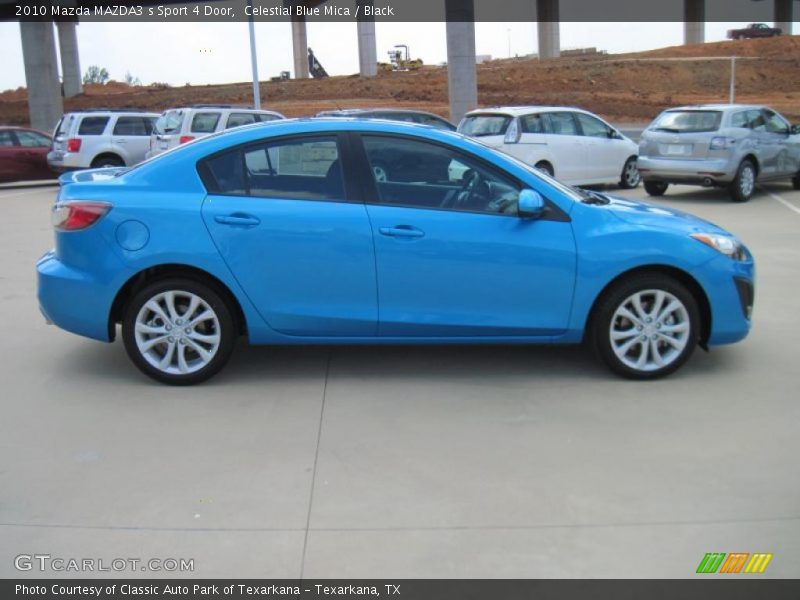 Celestial Blue Mica / Black 2010 Mazda MAZDA3 s Sport 4 Door