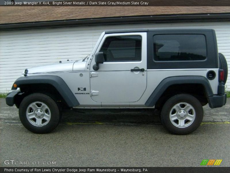 Bright Silver Metallic / Dark Slate Gray/Medium Slate Gray 2009 Jeep Wrangler X 4x4