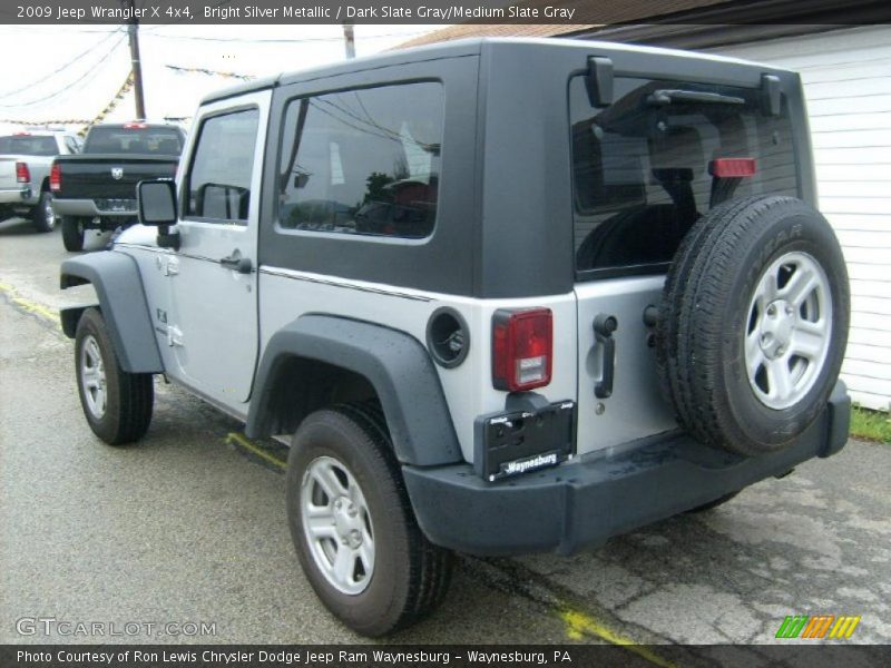 Bright Silver Metallic / Dark Slate Gray/Medium Slate Gray 2009 Jeep Wrangler X 4x4