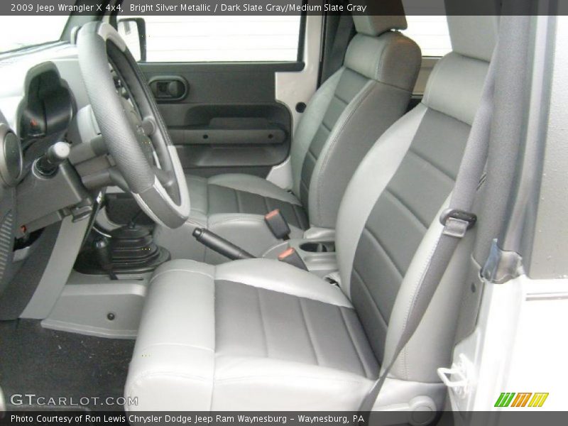 Bright Silver Metallic / Dark Slate Gray/Medium Slate Gray 2009 Jeep Wrangler X 4x4
