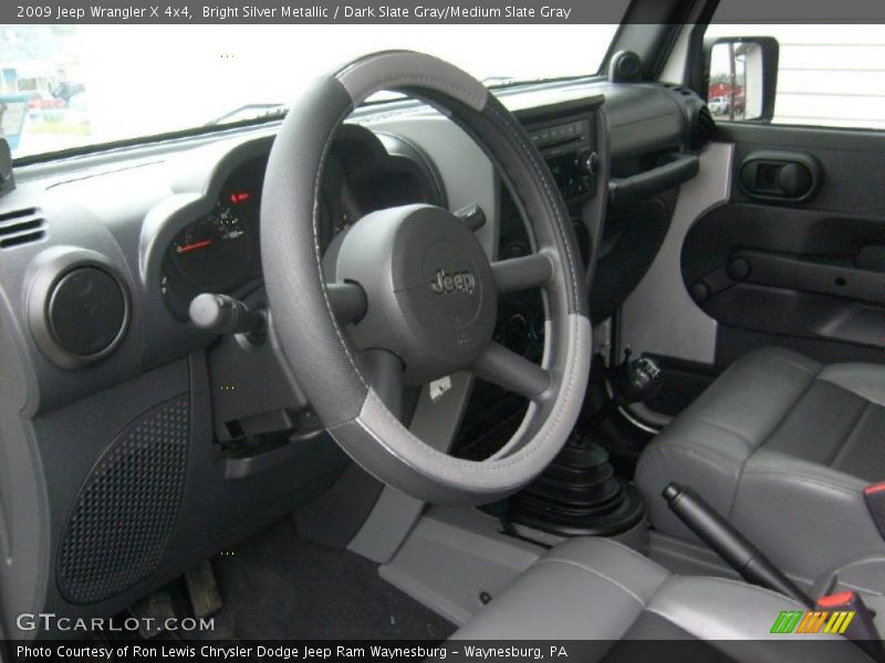 Bright Silver Metallic / Dark Slate Gray/Medium Slate Gray 2009 Jeep Wrangler X 4x4
