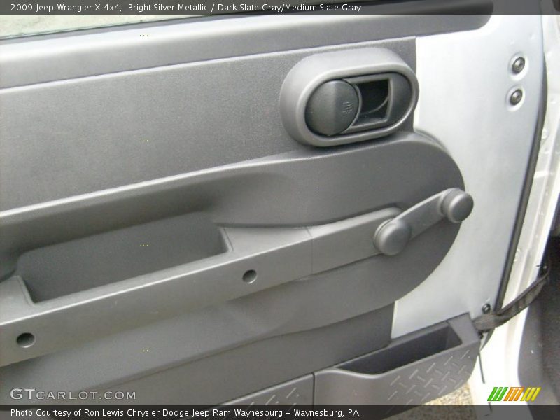 Bright Silver Metallic / Dark Slate Gray/Medium Slate Gray 2009 Jeep Wrangler X 4x4