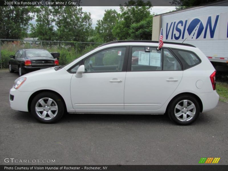 Clear White / Gray 2008 Kia Rondo LX V6
