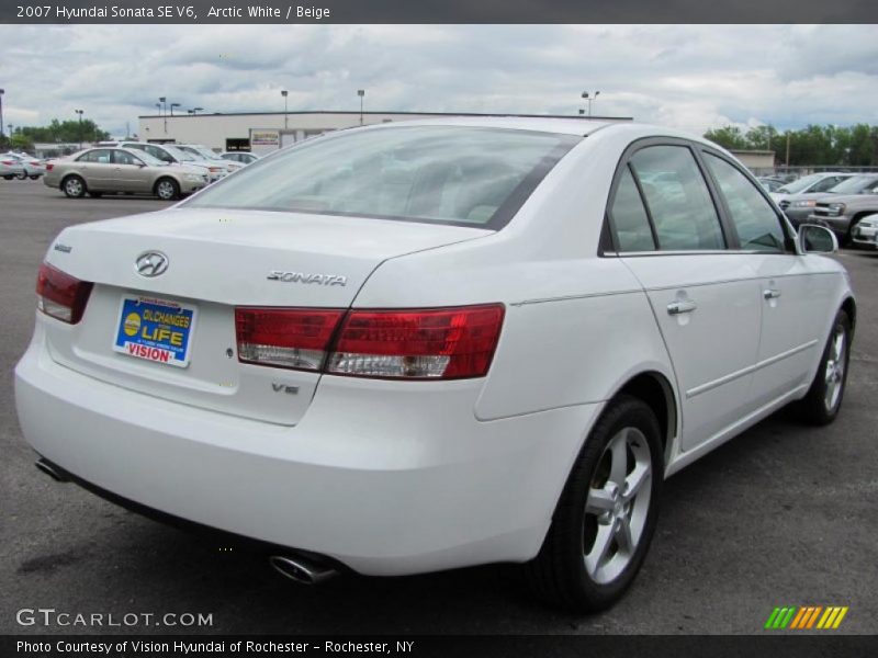 Arctic White / Beige 2007 Hyundai Sonata SE V6