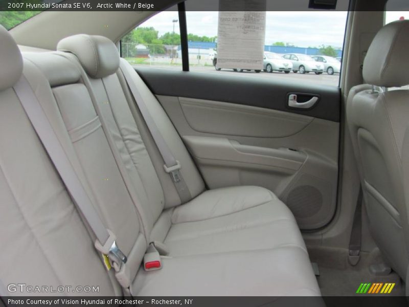 Arctic White / Beige 2007 Hyundai Sonata SE V6