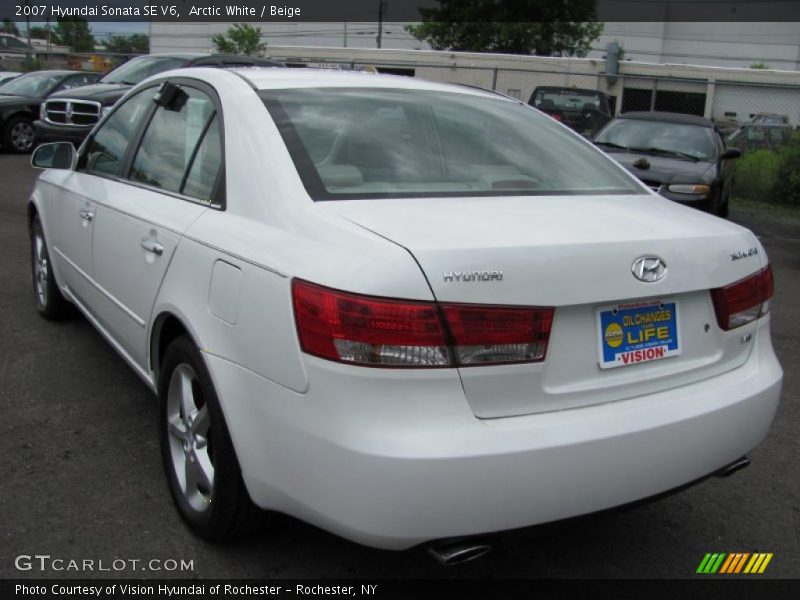 Arctic White / Beige 2007 Hyundai Sonata SE V6