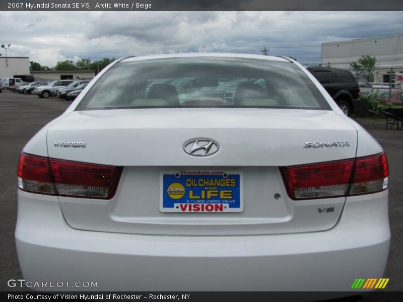 Arctic White / Beige 2007 Hyundai Sonata SE V6