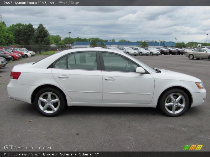 Arctic White / Beige 2007 Hyundai Sonata SE V6