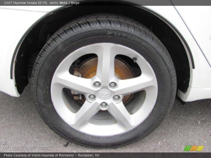 Arctic White / Beige 2007 Hyundai Sonata SE V6