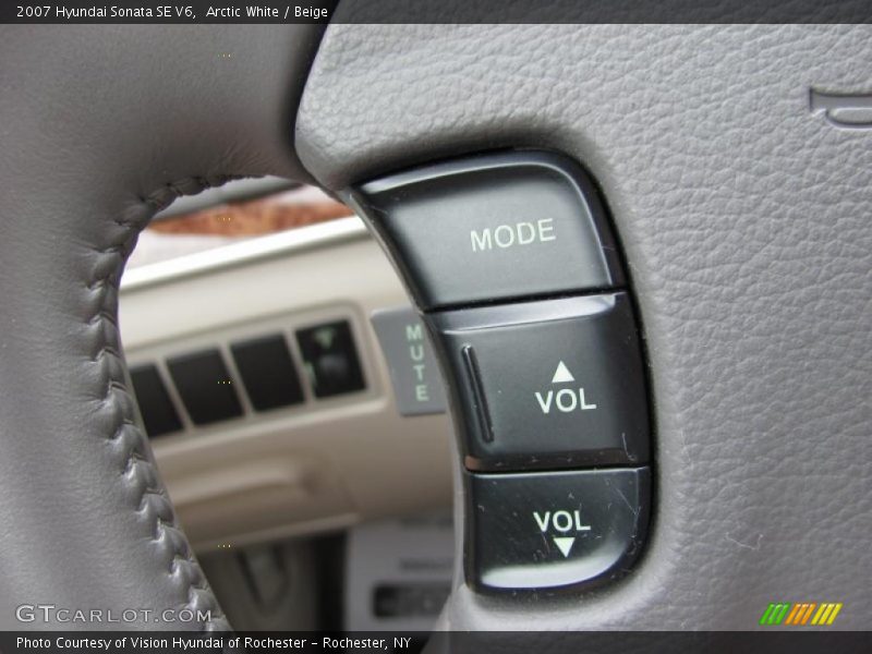 Arctic White / Beige 2007 Hyundai Sonata SE V6