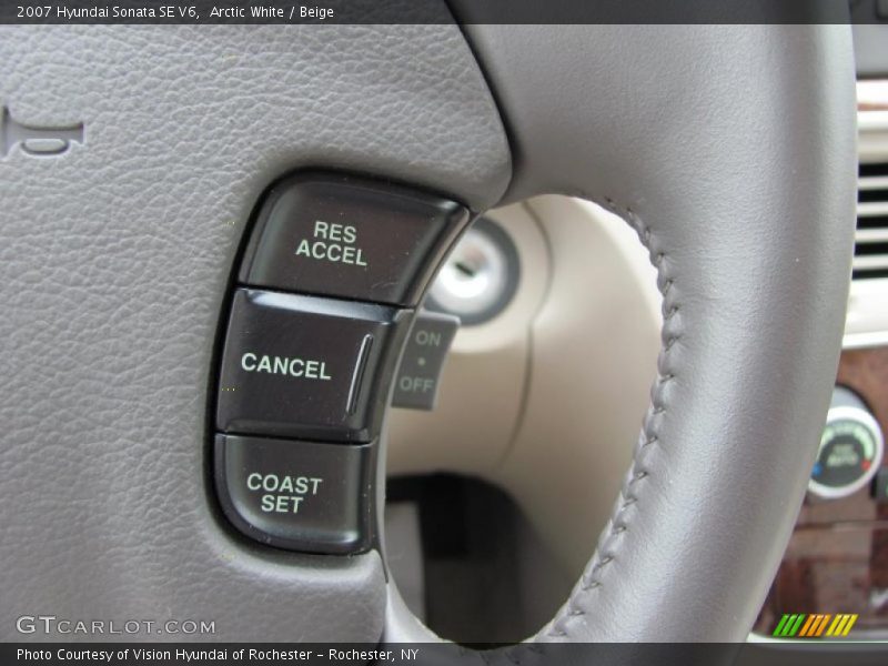 Arctic White / Beige 2007 Hyundai Sonata SE V6