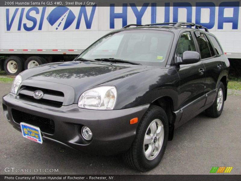 Steel Blue / Gray 2006 Hyundai Santa Fe GLS 4WD
