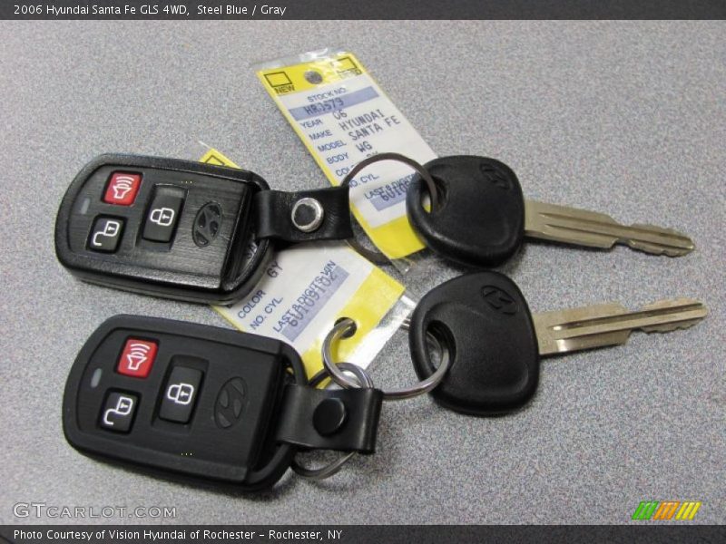 Steel Blue / Gray 2006 Hyundai Santa Fe GLS 4WD