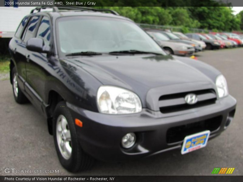 Steel Blue / Gray 2006 Hyundai Santa Fe GLS 4WD