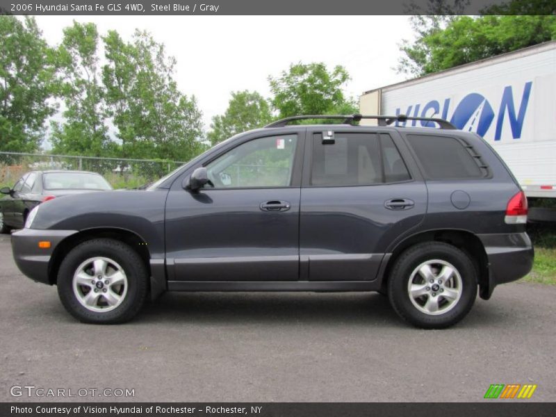 Steel Blue / Gray 2006 Hyundai Santa Fe GLS 4WD