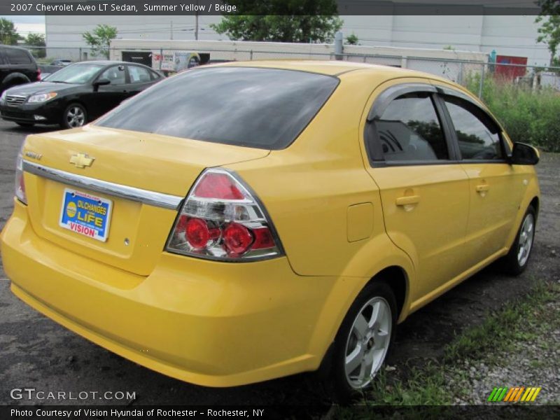 Summer Yellow / Beige 2007 Chevrolet Aveo LT Sedan