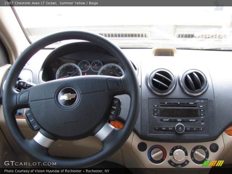 Summer Yellow / Beige 2007 Chevrolet Aveo LT Sedan