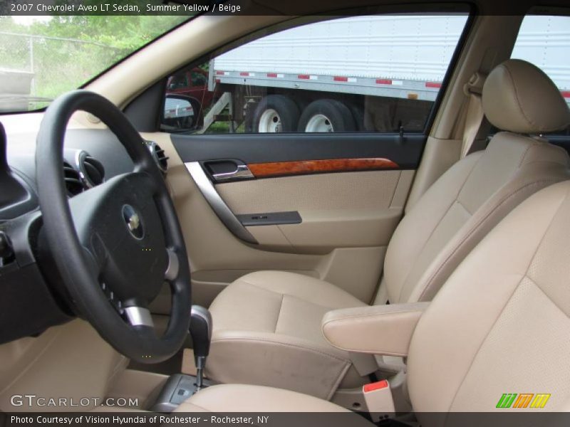 Summer Yellow / Beige 2007 Chevrolet Aveo LT Sedan