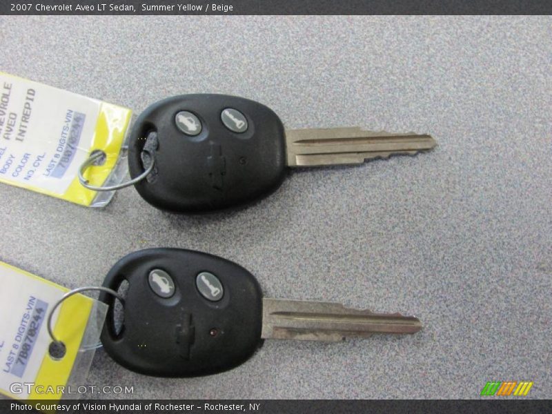 Summer Yellow / Beige 2007 Chevrolet Aveo LT Sedan