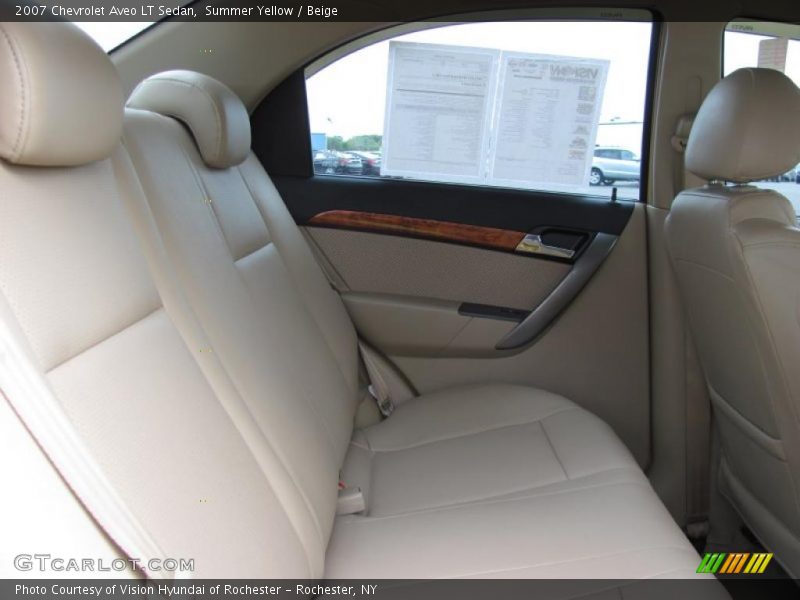 Summer Yellow / Beige 2007 Chevrolet Aveo LT Sedan
