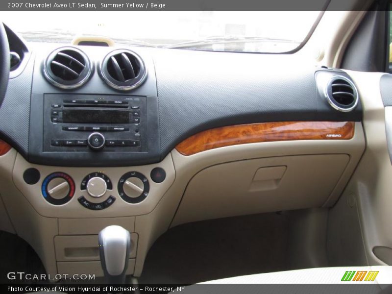 Summer Yellow / Beige 2007 Chevrolet Aveo LT Sedan