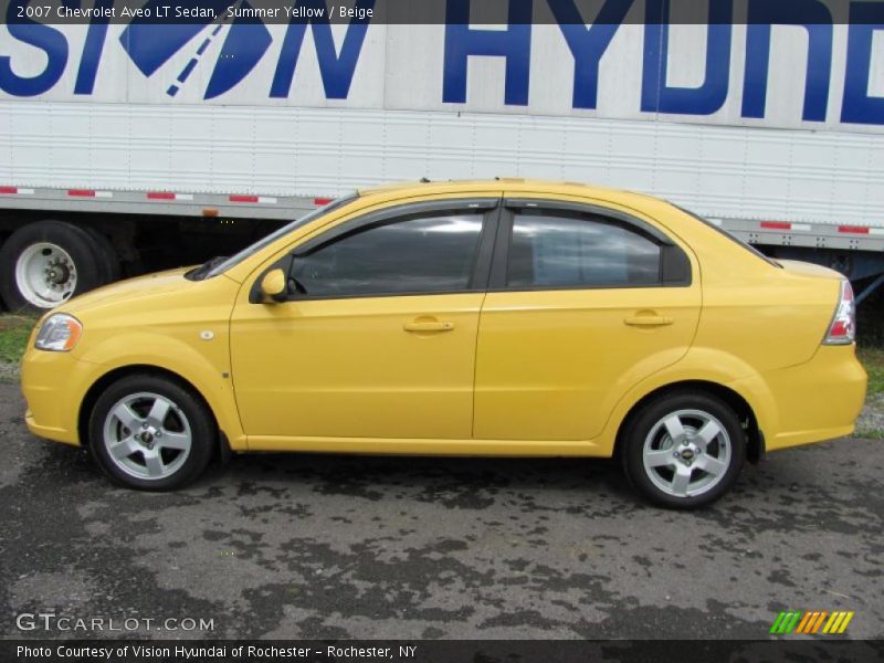 Summer Yellow / Beige 2007 Chevrolet Aveo LT Sedan